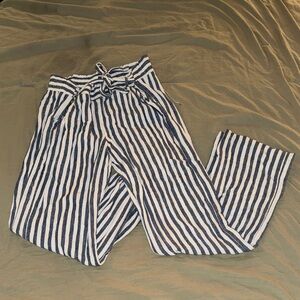 Jolt Navy and White Striped Pants